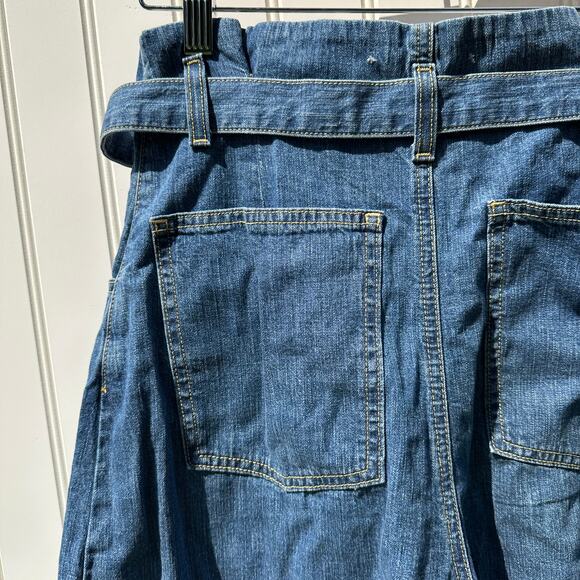 Rachel Comey Irolo Denim Shorts Wide Leg Knee Length Belted Jeans Sz 2 EUC $325 - Picture 10 of 16